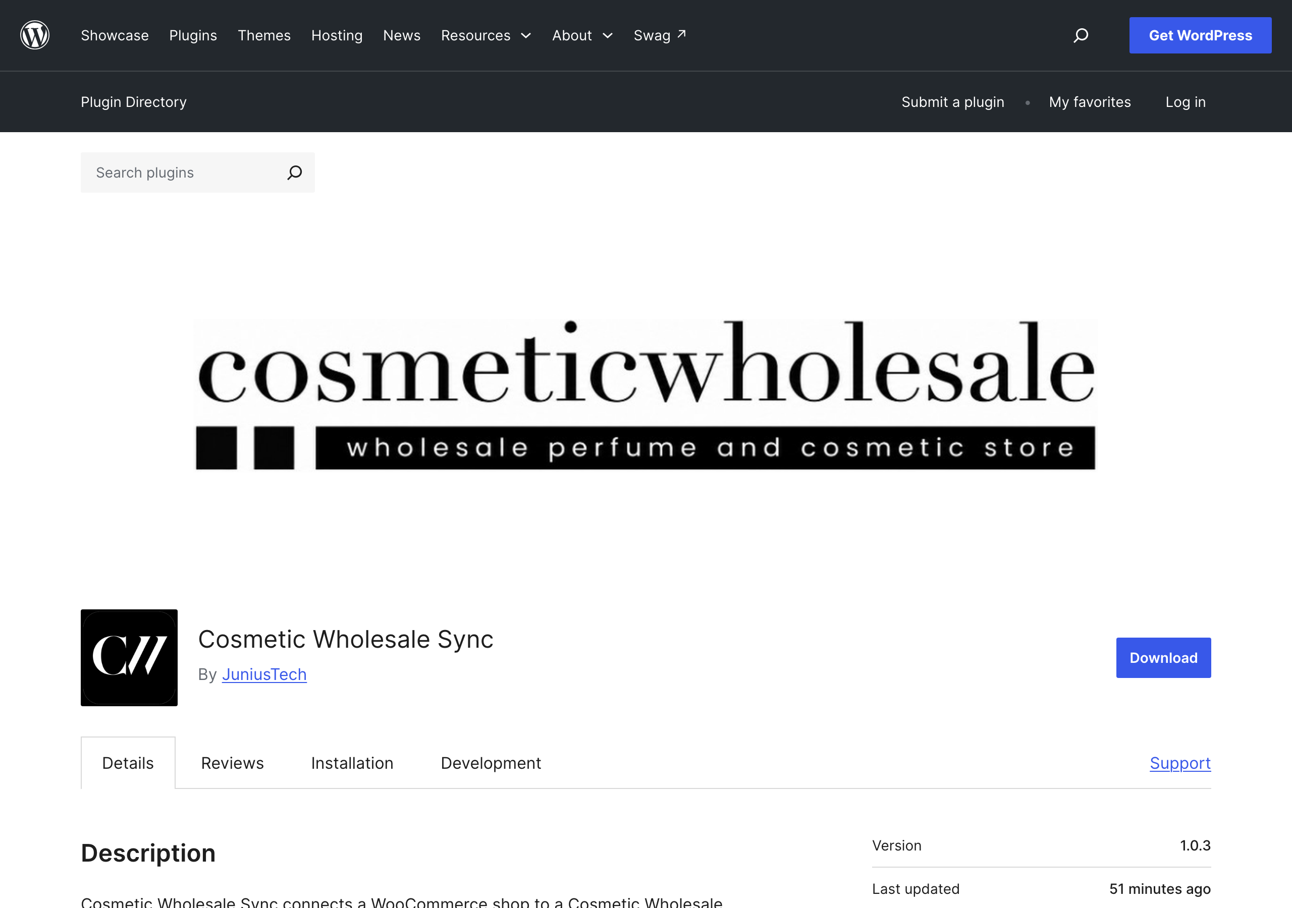 Cosmetic Wholesale Sync on WordPress.org